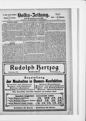 Volks-Zeitung vom 12.10.1902
