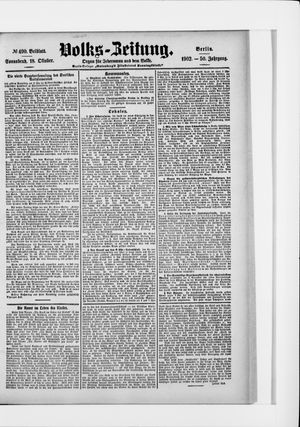 Volks-Zeitung vom 18.10.1902