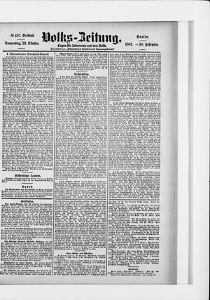 Volks-Zeitung vom 23.10.1902