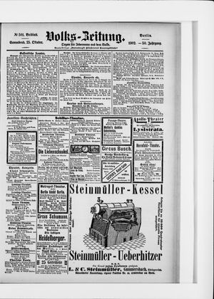 Volks-Zeitung vom 25.10.1902