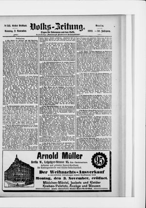 Volks-Zeitung vom 02.11.1902