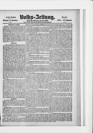 Volks-Zeitung vom 12.11.1902