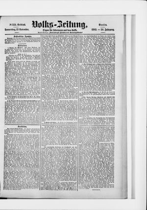 Volks-Zeitung vom 13.11.1902