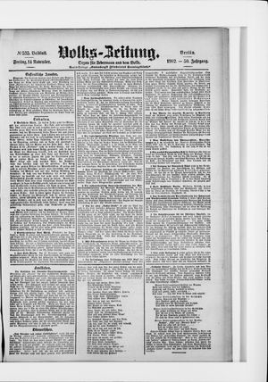 Volks-Zeitung vom 14.11.1902