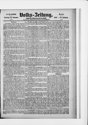 Volks-Zeitung on Nov 25, 1902