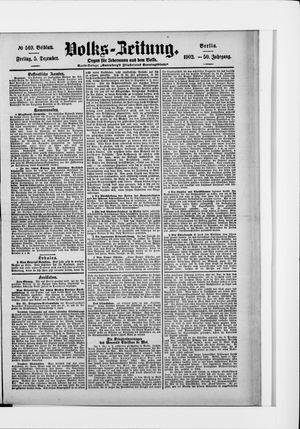 Volks-Zeitung vom 05.12.1902