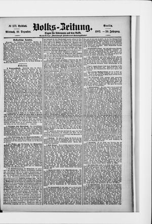 Volks-Zeitung vom 10.12.1902