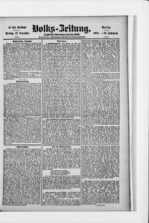 Volks-Zeitung on Dec 12, 1902