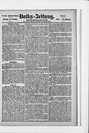 Volks-Zeitung vom 14.12.1902
