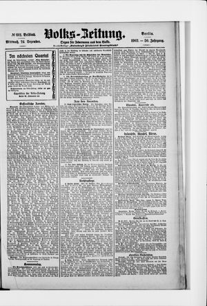 Volks-Zeitung vom 24.12.1902