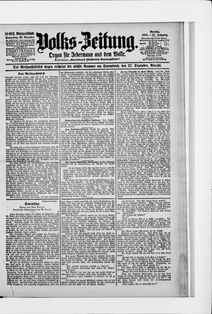 Volks-Zeitung vom 25.12.1902