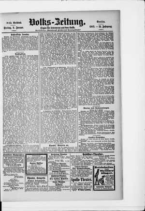 Volks-Zeitung vom 09.01.1903