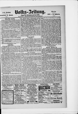 Volks-Zeitung vom 10.01.1903