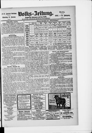Volks-Zeitung vom 11.01.1903