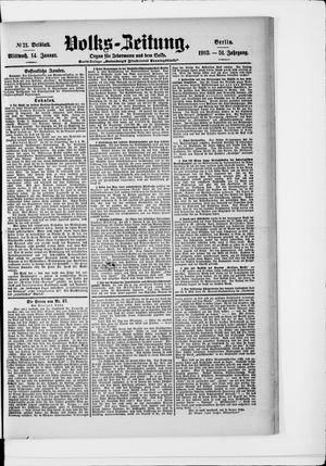 Volks-Zeitung vom 14.01.1903