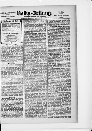 Volks-Zeitung vom 18.01.1903