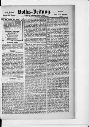 Volks-Zeitung on Jan 23, 1903