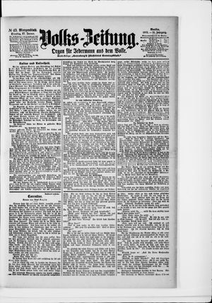 Volks-Zeitung vom 27.01.1903