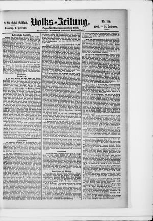Volks-Zeitung vom 01.02.1903