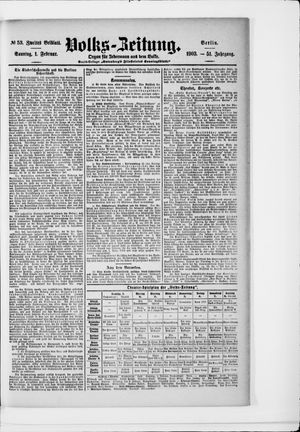 Volks-Zeitung on Feb 1, 1903
