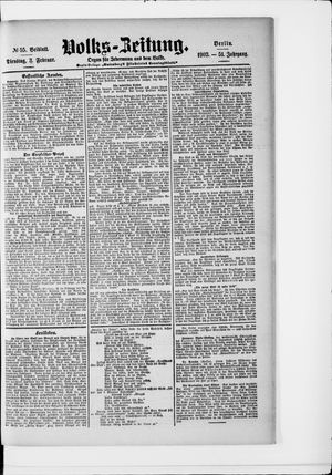 Volks-Zeitung vom 03.02.1903