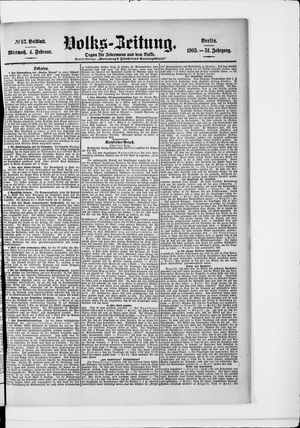 Volks-Zeitung vom 04.02.1903