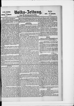 Volks-Zeitung vom 09.02.1903