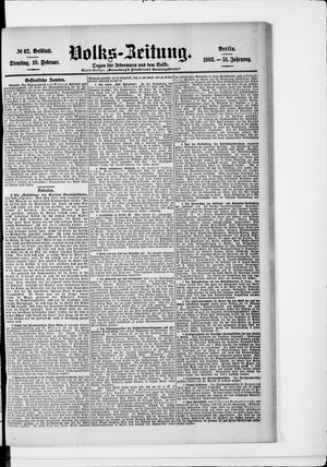 Volks-Zeitung vom 10.02.1903