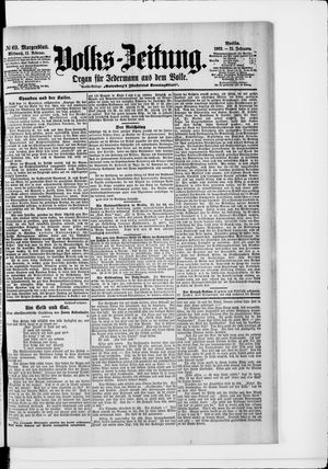 Volks-Zeitung on Feb 11, 1903
