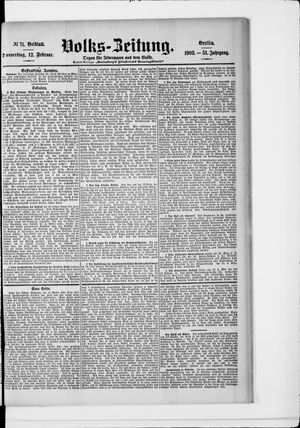 Volks-Zeitung vom 12.02.1903