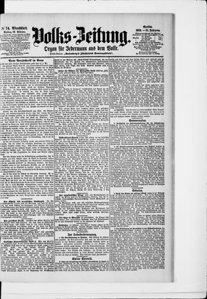 Volks-Zeitung on Feb 13, 1903