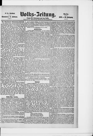 Volks-Zeitung vom 14.02.1903