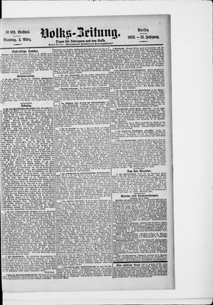 Volks-Zeitung vom 03.03.1903