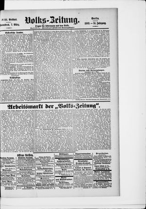 Volks-Zeitung vom 07.03.1903