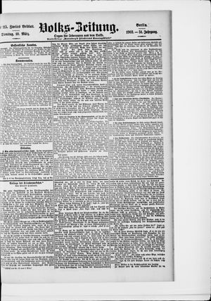 Volks-Zeitung on Mar 10, 1903