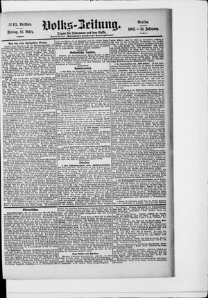 Volks-Zeitung vom 13.03.1903