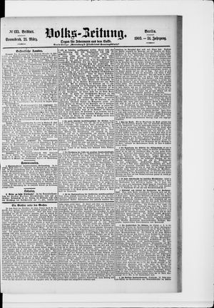 Volks-Zeitung vom 21.03.1903