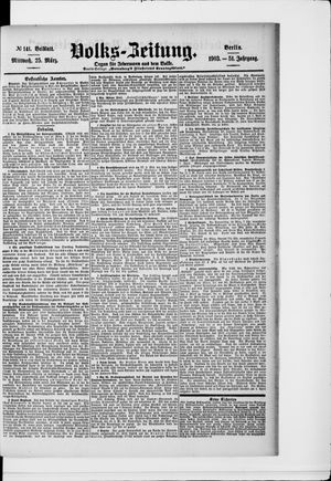 Volks-Zeitung vom 25.03.1903