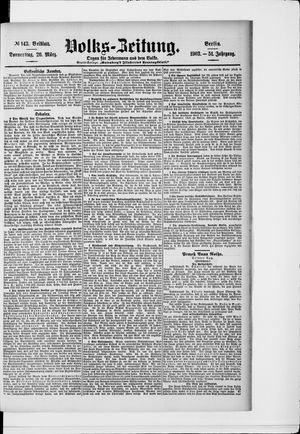 Volks-Zeitung vom 26.03.1903