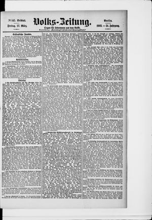 Volks-Zeitung on Mar 27, 1903