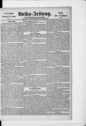 Volks-Zeitung vom 28.03.1903