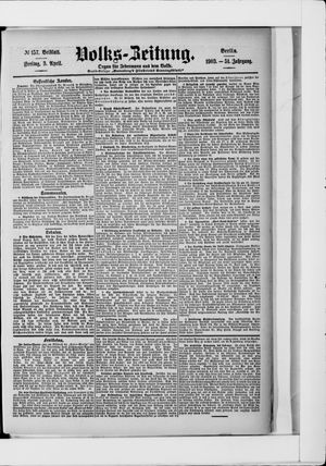 Volks-Zeitung vom 03.04.1903