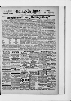 Volks-Zeitung vom 09.04.1903