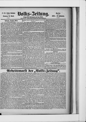 Volks-Zeitung vom 12.04.1903