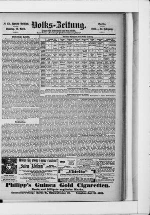 Volks-Zeitung vom 12.04.1903