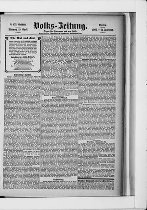 Volks-Zeitung vom 15.04.1903
