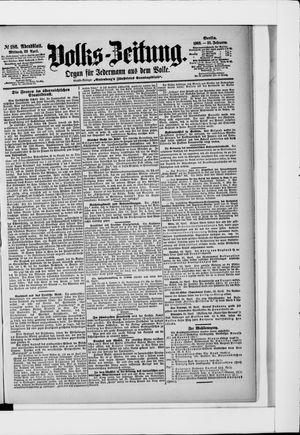 Volks-Zeitung vom 22.04.1903