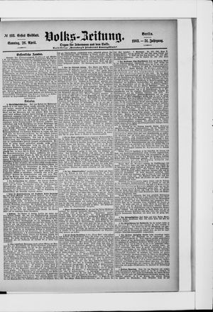 Volks-Zeitung vom 26.04.1903