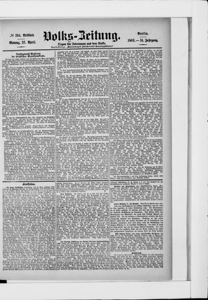 Volks-Zeitung on Apr 27, 1903