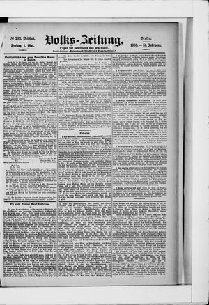 Volks-Zeitung vom 01.05.1903